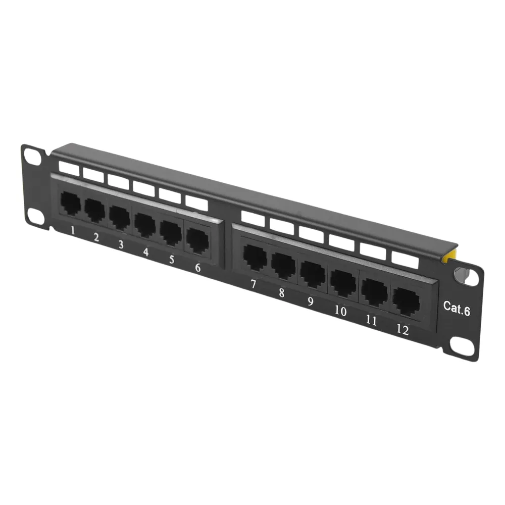Panel de parcheo de impacto (110) UTP de 12 puertos Cat6, 10in – vista 3