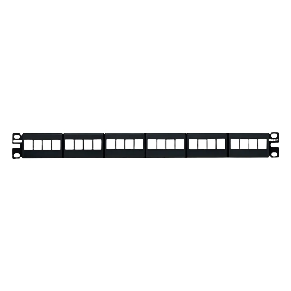Panel de Parcheo Modular Keystone (Sin Conectores), de 24 Puertos, Espacio Para Identificación con Etiqueta Adhesiva, 1UR