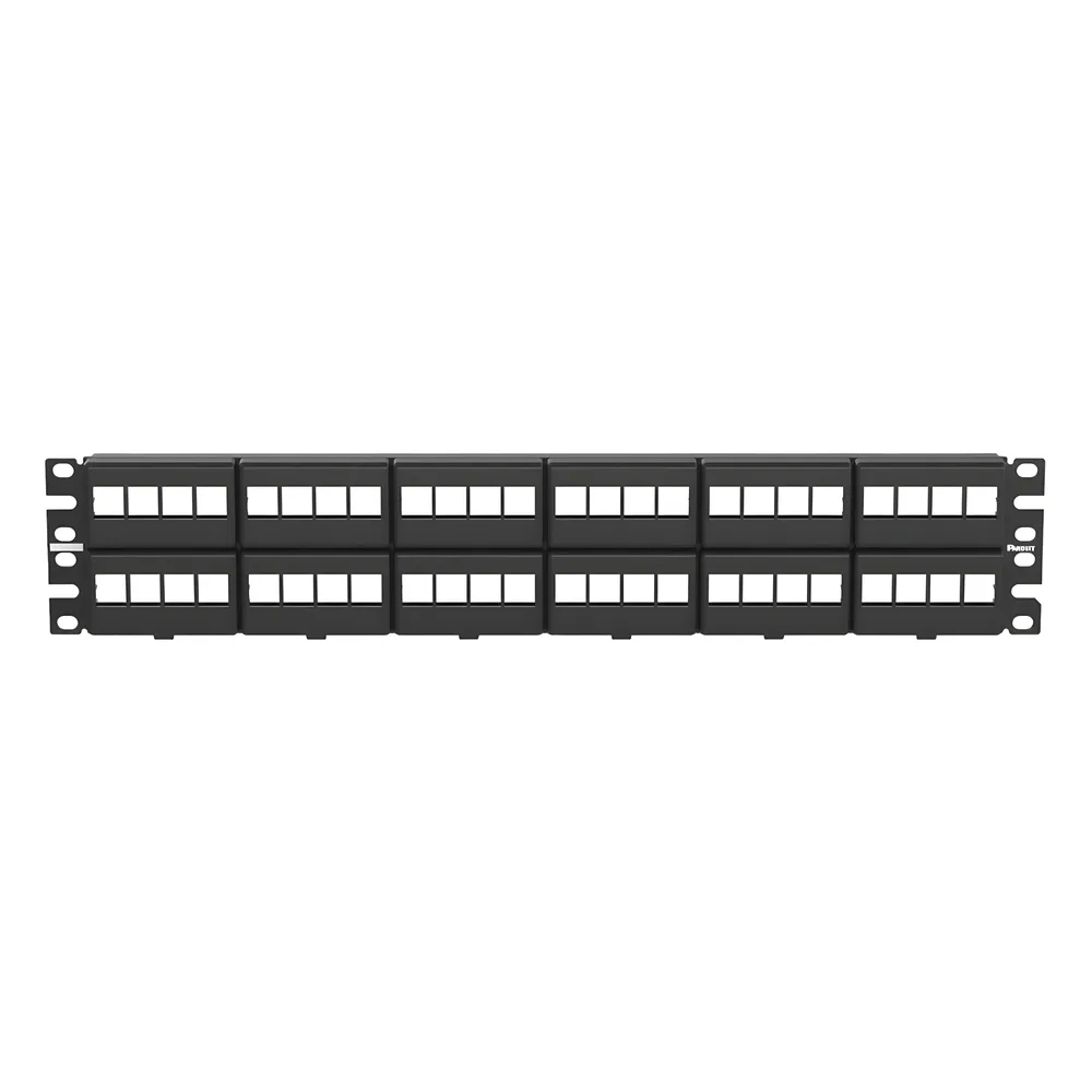 Panel de Parcheo Modular Keystone (Sin Conectores), de 48 Puertos, Identificación con Etiqueta Adhesiva, 2UR