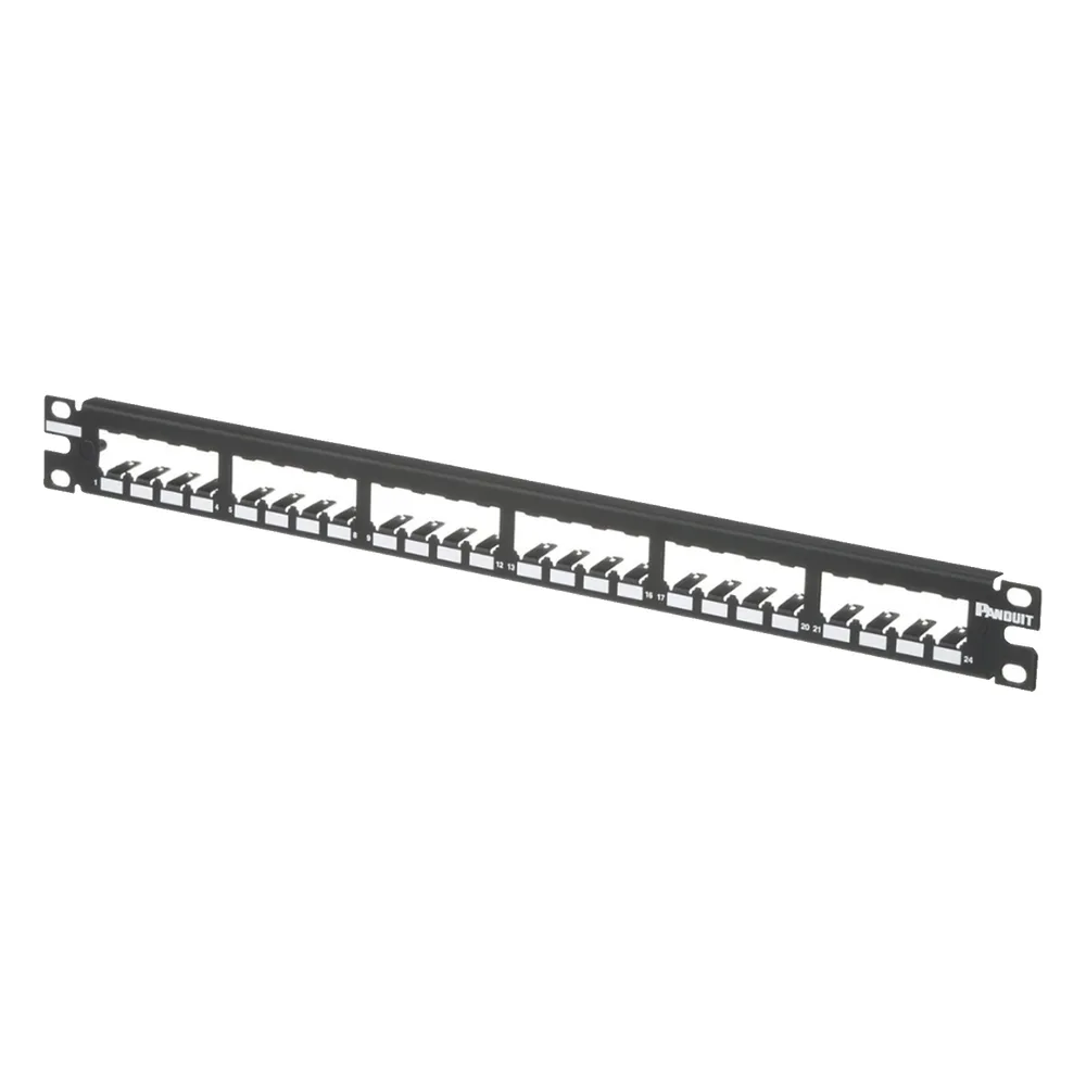 Panel de Parcheo Modular Mini-Com (Sin Conectores), Plano, Totalmente Blindado, de 24 Puertos, 1UR – vista 3