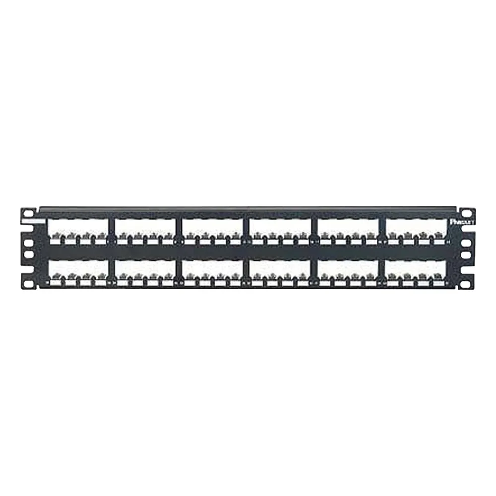Panel de Parcheo Modular Mini-Com (Sin Conectores), Plano, Totalmente Blindado, de 48 Puertos, 2UR