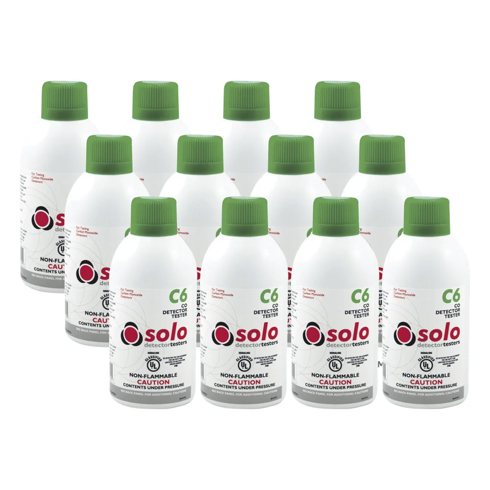 Paquete De 12 Latas De Gas Genuino De Monóxido De Carbono (CO) De Uso Manual o En Dispensadores SOLO-330/SOLO-332