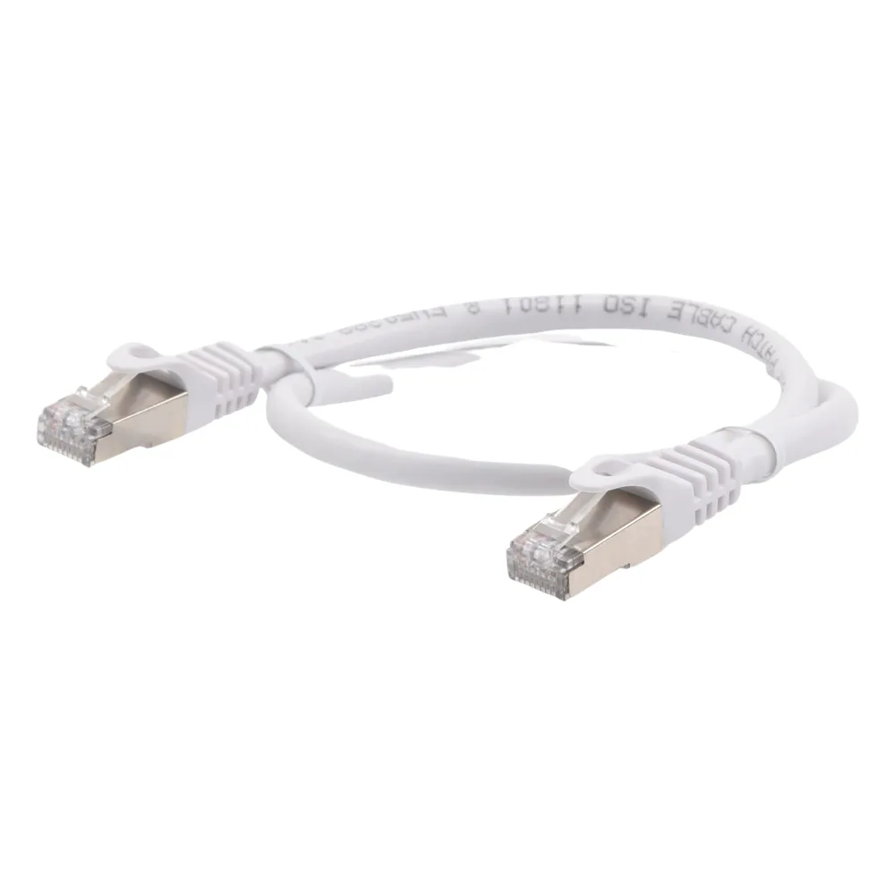 Patch Cord Cat6A 10G Blindado 0.5 Metros (1.64 Pies) Blanco – vista 4