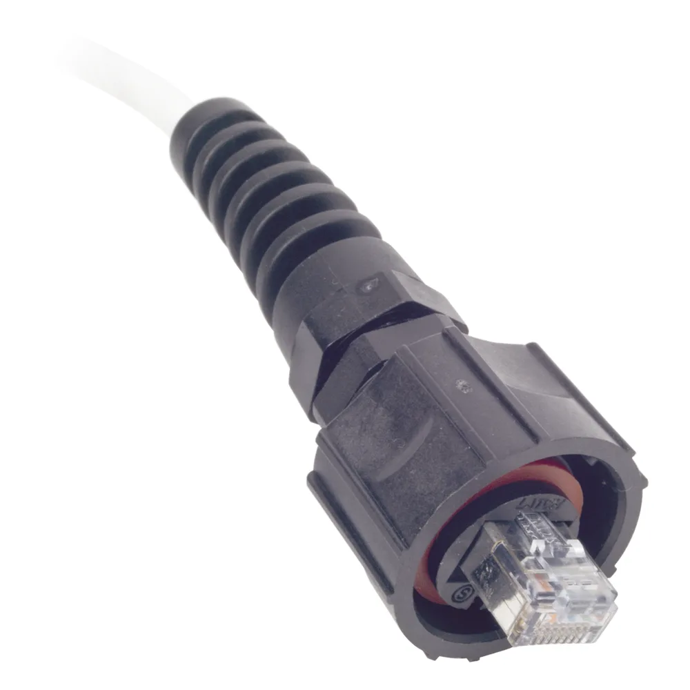 Patch Cord Reforzado Industrial (Ruggedized), Cat6A Blindado S/FTP, CM/LS0H, 2.13 Metros (7 Pies) – vista 3