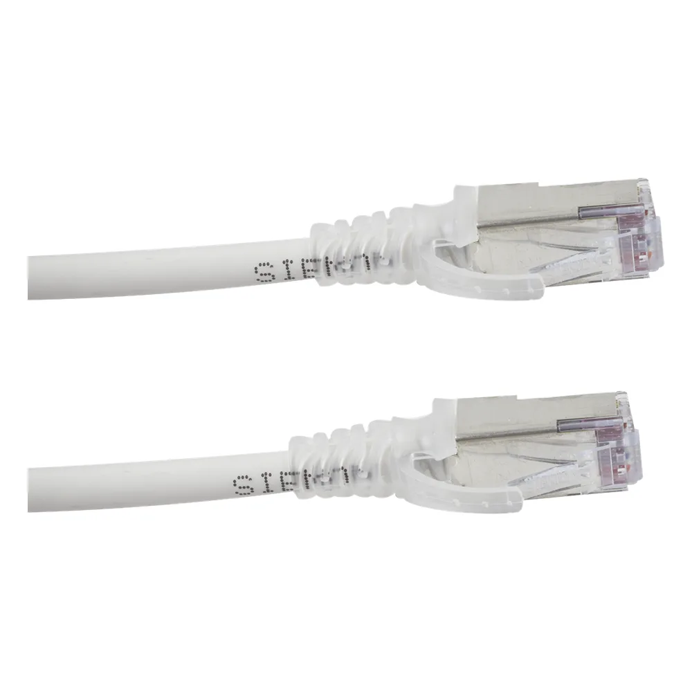 Patch Cord Skinny Cat6A Blindado S/FTP, 2.13 Metros (7 Pies), Diámetro Reducido 28 AWG, Color Blanco – vista 2