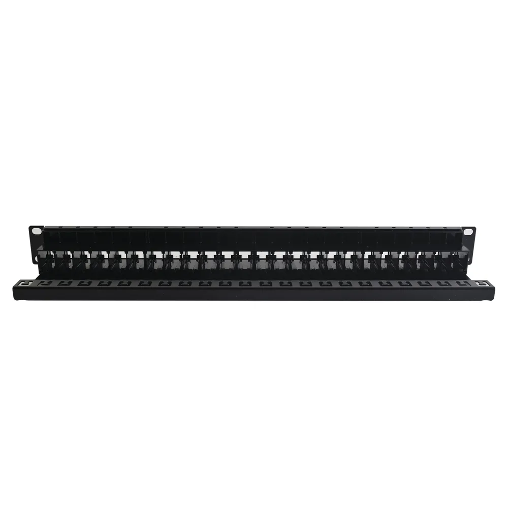 Patch Panel UTP Z-MAX de 24 Puertos, Precargado con Jacks Categoría 6, Plano, 1UR – vista 2