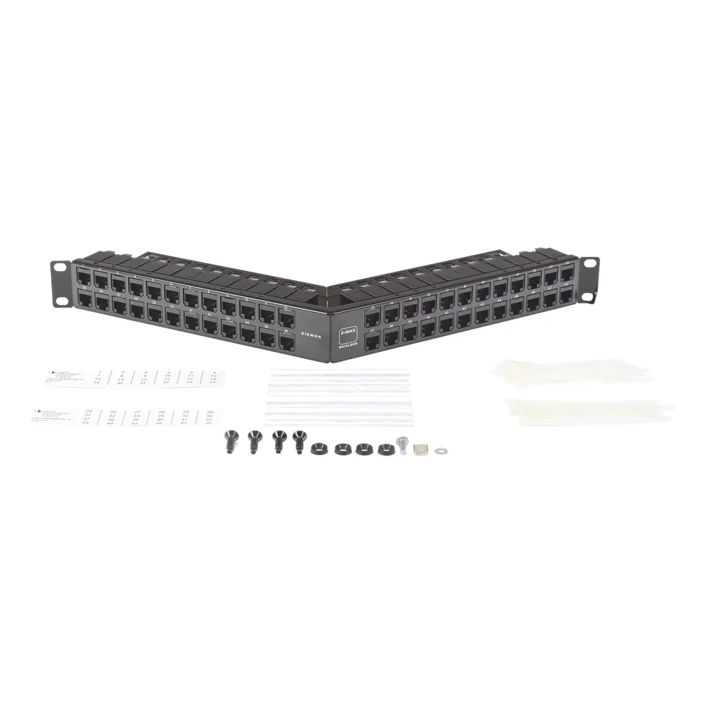 Patch Panel Z-MAX de 48 Puertos, Blindado, Modular (Vacío), Angulado, 1UR – vista 6