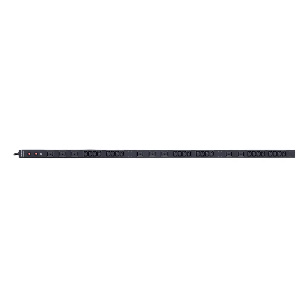 PDU Básico para Distribución de Energía, Entrada 200-230 Vca NEMA L6-30P, Con 24 Tomas C13 y 8 C19, de Instalación Vertical, 30 Amp, 220 Vca