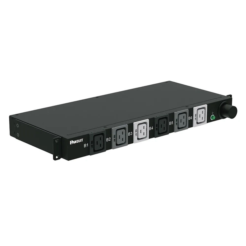 PDU Básico para Distribución de Energía, Plug de Entrada Trifásico CS8365C, Con 6 Contactos C19, Instalación Horizontal de 19in, 1UR, 50 Amp, 208 Vca