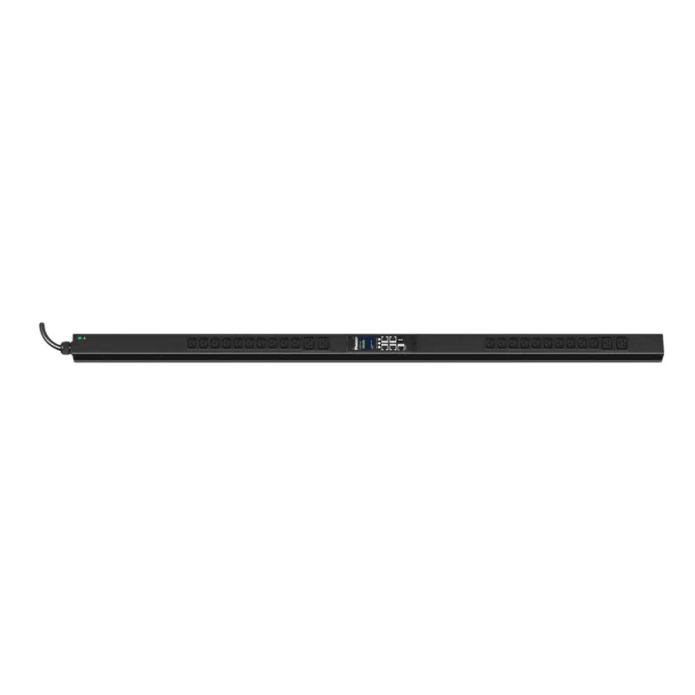 PDU ES2P Monitoreable (MI) para Distribución de Energía, Enchufe de Entrada NEMA L6-20P, Con 20 Salidas C13 y 4 C19, de Instalación Vertical, 208 Vca, 20 Amp