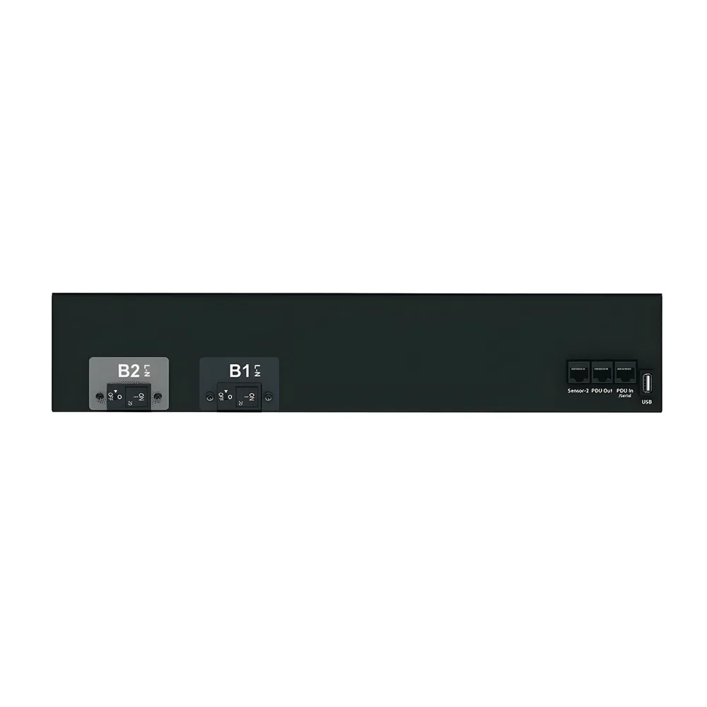 PDU Monitoreable (MI) para Distribución de Energía, Enchufe de Entrada NEMA L5-30P, Con 16 Salidas 5-20R, Horizontal 19 in, 120 Vca, 30 Amp, 2 UR – vista 4