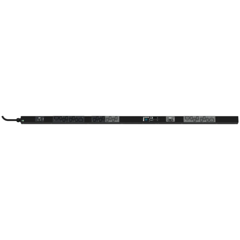 PDU Monitoreable y Switchable por Toma (MSPO) para Distribución de Energía, Enchufe de Entrada NEMA L6-30P, Con 20 Salidas C13 y 4 C19, de Instalación Vertical, 208 Vca, 30 Amp