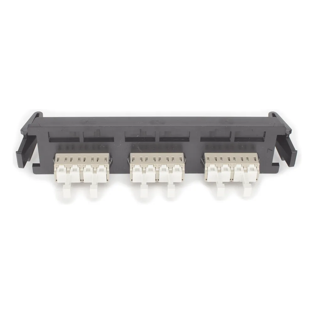 Placa Acopladora de Fibra Óptica Quick-Pack, Con 3 Conectores LC Quad (12 Fibras), Para Fibra Multimodo, Beige – vista 2