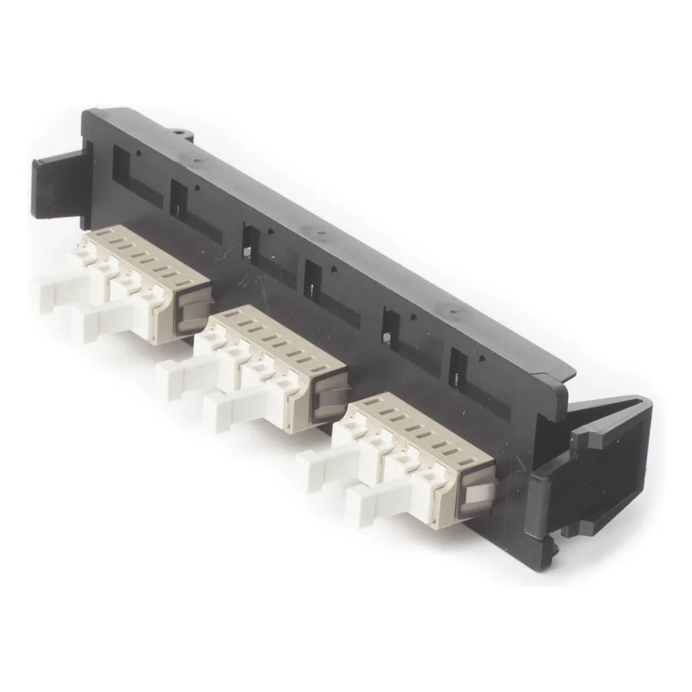 Placa Acopladora de Fibra Óptica Quick-Pack, Con 3 Conectores LC Quad (12 Fibras), Para Fibra Multimodo, Beige – vista 3