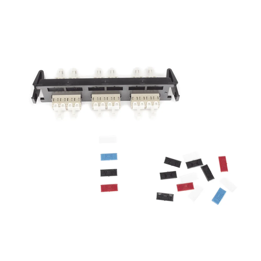 Placa Acopladora de Fibra Óptica Quick-Pack, Con 3 Conectores LC Quad (12 Fibras), Para Fibra Multimodo, Beige – vista 5
