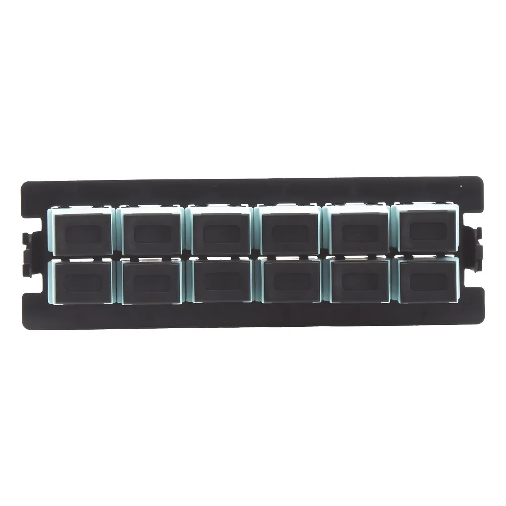 Placa Acopladora para Distribuidor de Fibra Óptica LP-ODF-8024, Incluye 12 Acopladores SC Simplex para Fibra Multimodo (12 Fibras)