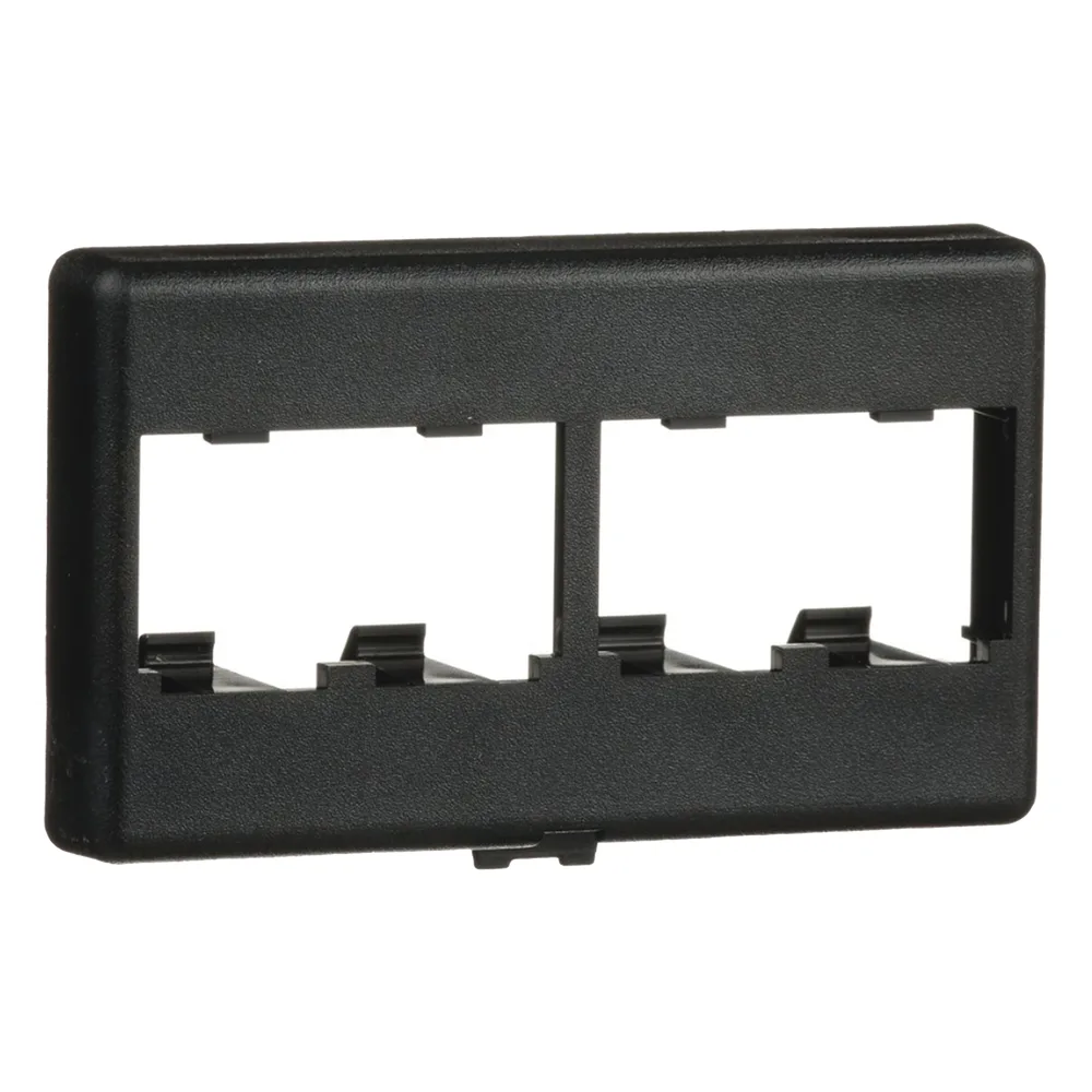 Placa de Mobiliario Modular Estándar, Salidas Para 4 Puertos Mini-Com, Color Negro – vista 2