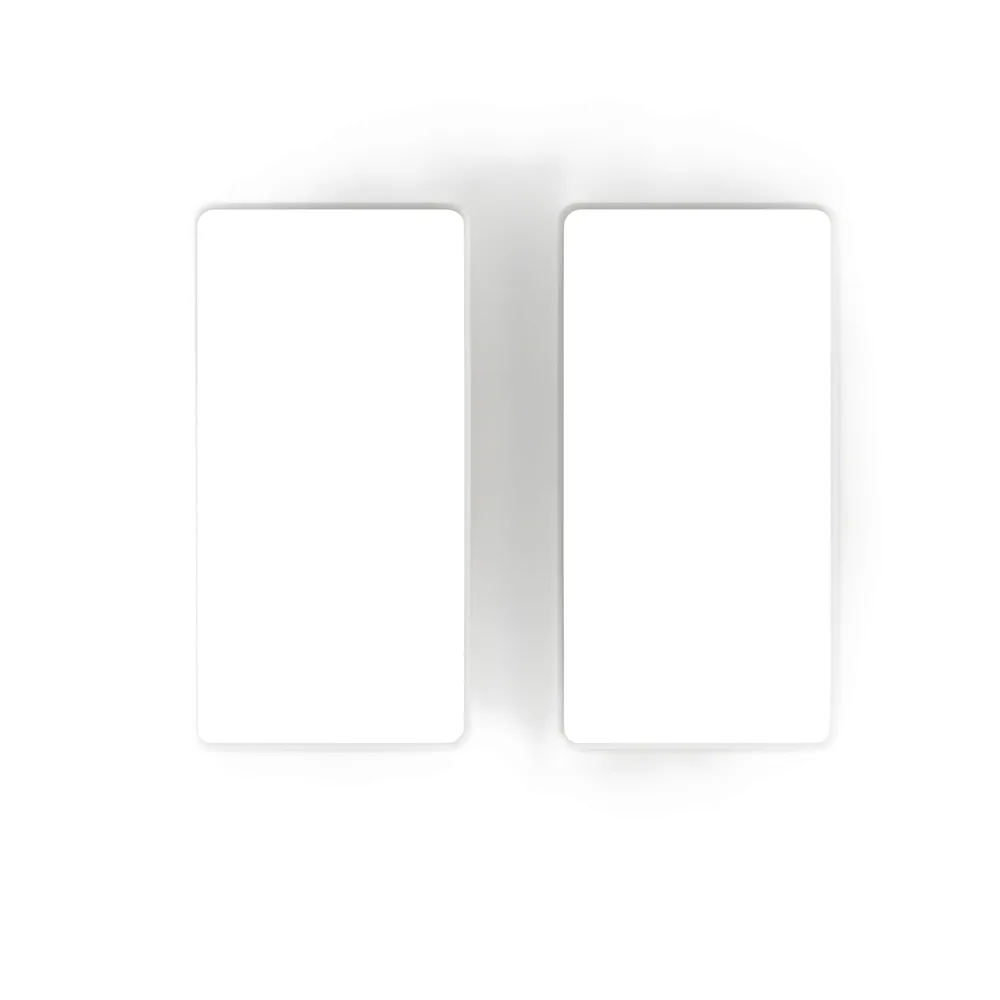Placa de pared de 2 espacios para atenuadores, apagadores o controles inalámbricos Lutron, línea Claro sin tornillos visibles