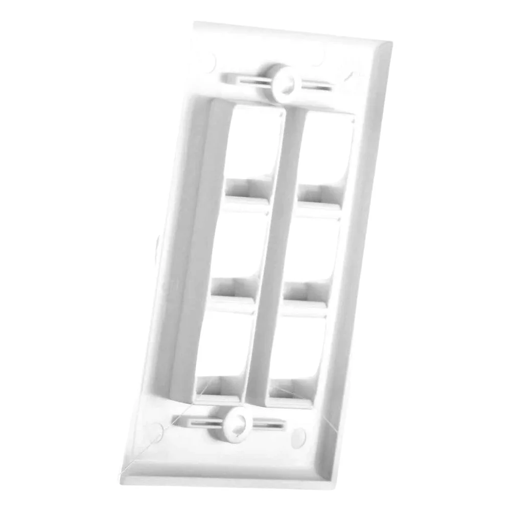 Placa de Pared de 6 Puertos, Keystone, Color Blanco – vista 4