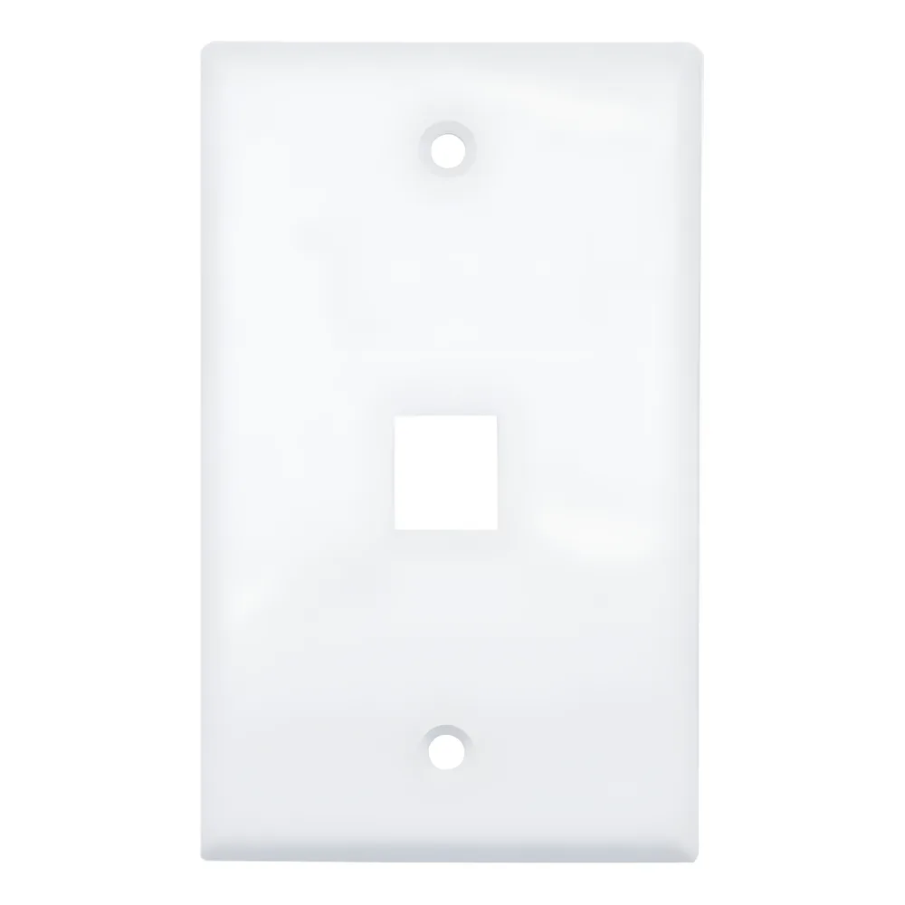 Placa de Pared (Face Plate) / 1 Puerto / Color Blanco / Caja con 20 Piezas / ABS