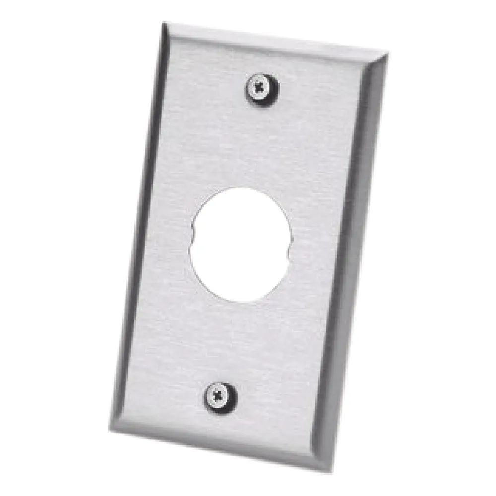 Placa de Pared IndustrialNet?, Para 1 Conector Industrial, de Acero Inoxidable