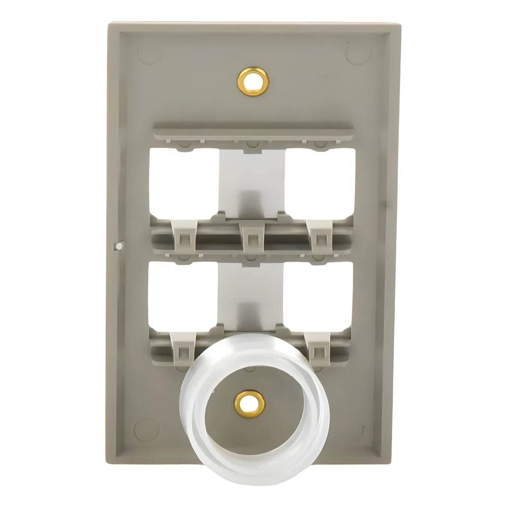 Placa de Pared Vertical, de Acero Inoxidable, Salida Para 4 Puertos Mini-Com – vista 3