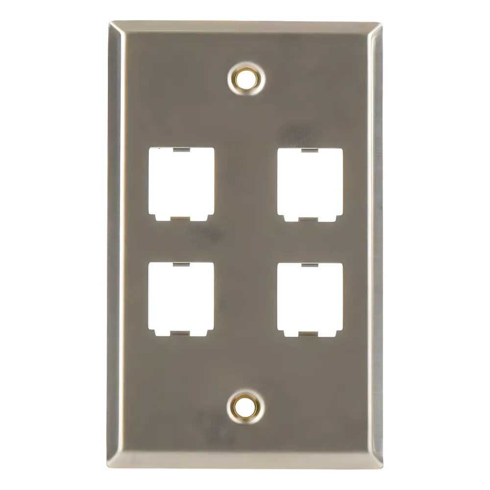 Placa de Pared Vertical, de Acero Inoxidable, Salida Para 4 Puertos Mini-Com – vista 5