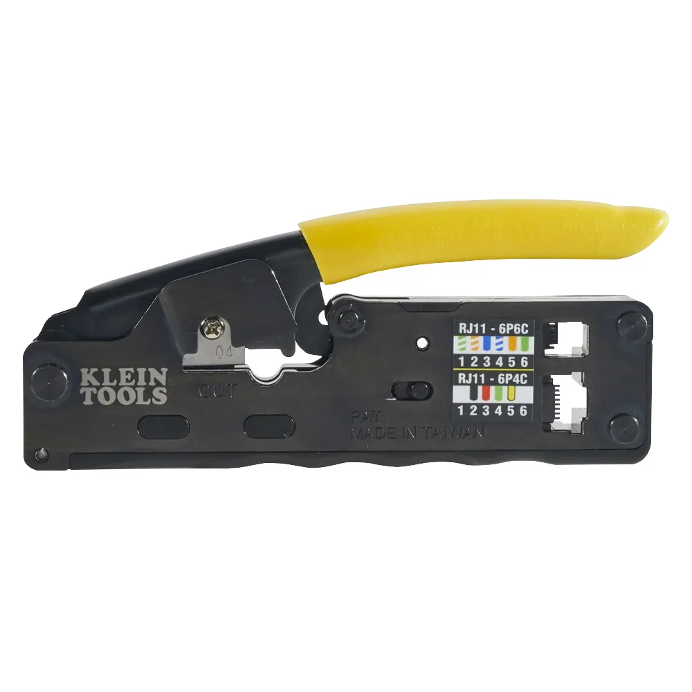 Ponchadora/Pelacables/Cortacables Compacta con Matraca para Conectores RJ45 y RJ11/RJ12.