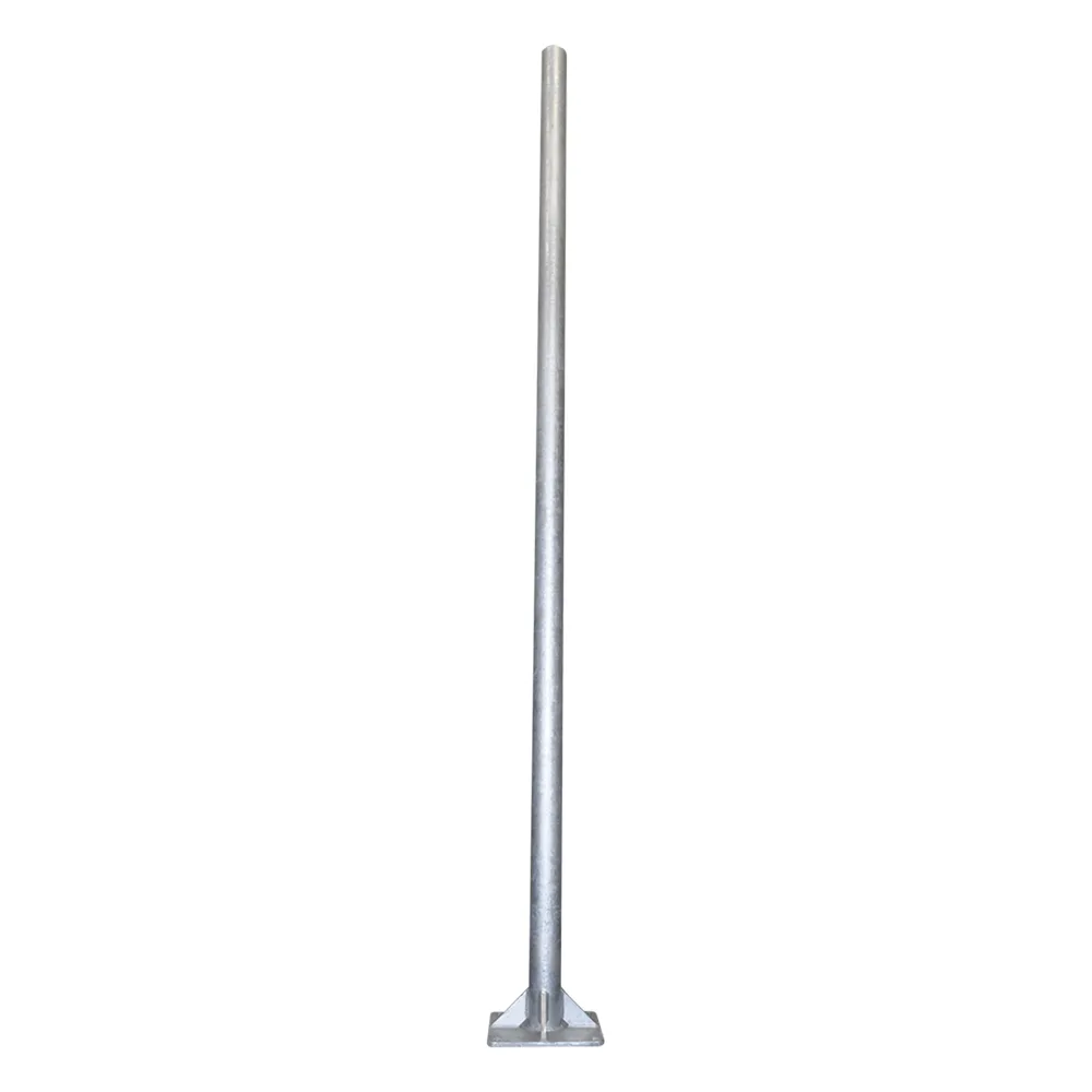 Poste de Acero Galvanizado para Videovigilancia, 3 m de altura.
