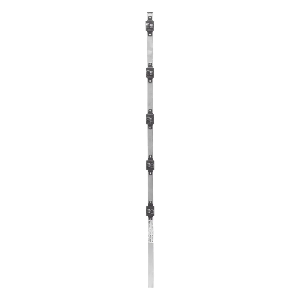 Poste de Paso de 1.2m para Cerca Electrificada de PTR Cuadrado de Aluminio de 1" de lado con 5 Aisladores Instalados. – vista 2