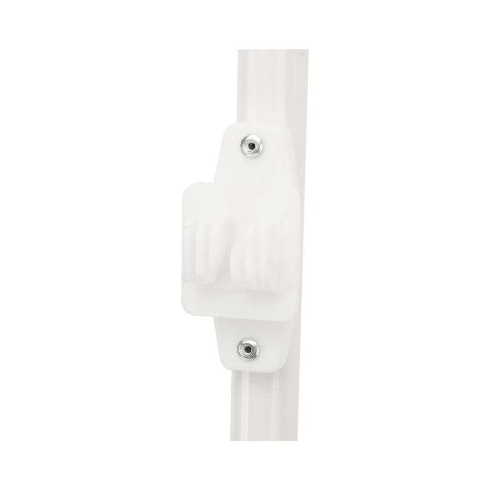 Poste de Paso / Tubo de Acero Galvanizado / Diámetro 1" / Longitud 75 cm / 3 Aisladores / Pintura Blanca / Peso 0.5 KG – vista 4