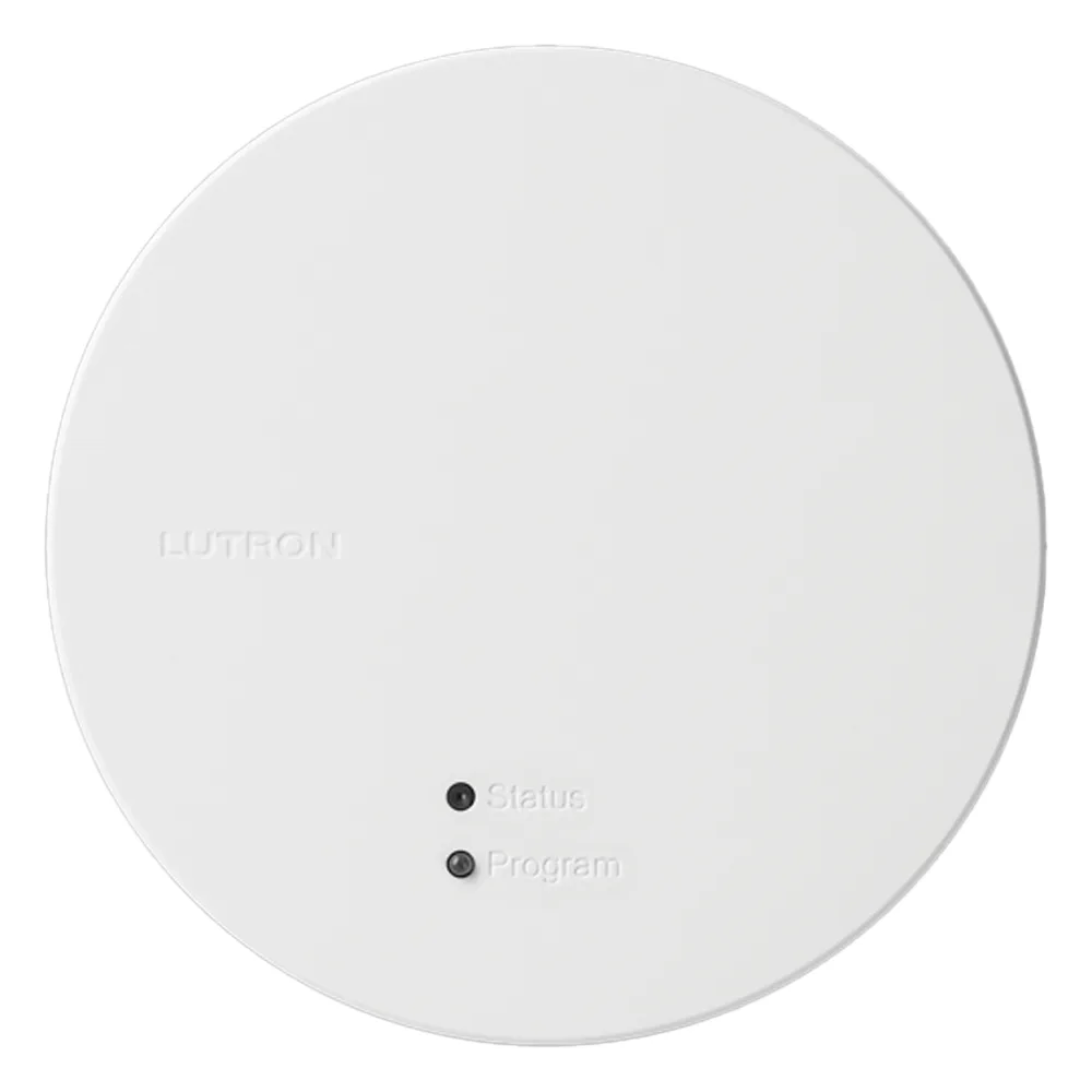 Procesador (hub) RadioRA 3 con adaptador de empotrar y de caja de conexiones, alimentado por PoE