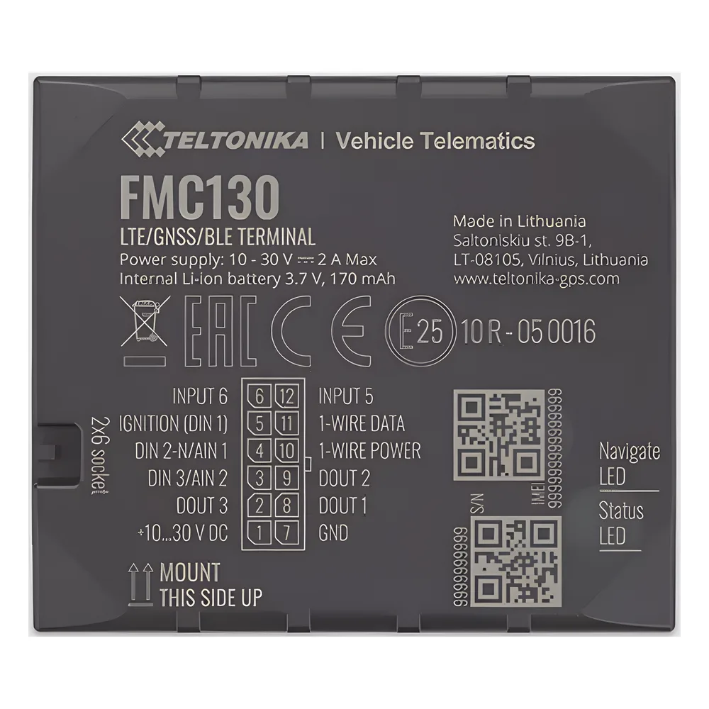 Profesional Rastreador Vehicular (GPS) 4G LTE CAT 1 y 2G / Identificación de Conductores / Bloqueo Remoto / Detección de Jammer / Sensores Bluetooth / Múltiples I/O