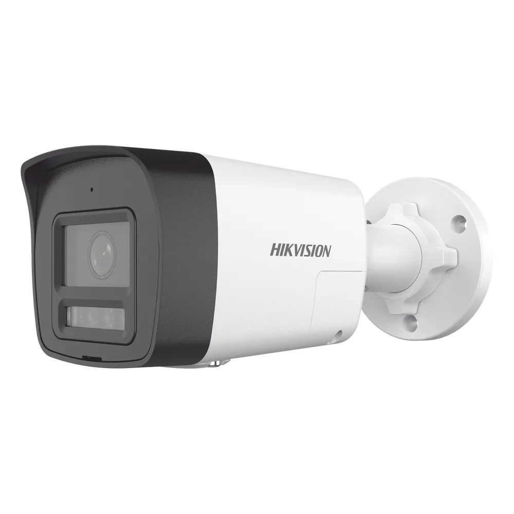 [PROTECCIÓN ACTIVA] Bala IP 4 Megapixel / Lente 2.8 mm / Dual Light (30 mts IR + 20 mts Luz Blanca)  / Audio de Dos Vías /  Luz Intermitente y Alerta de Audio / Micrófono Integrado / ACUSENSE Lite / Exterior IP67 / H.265 / PoE