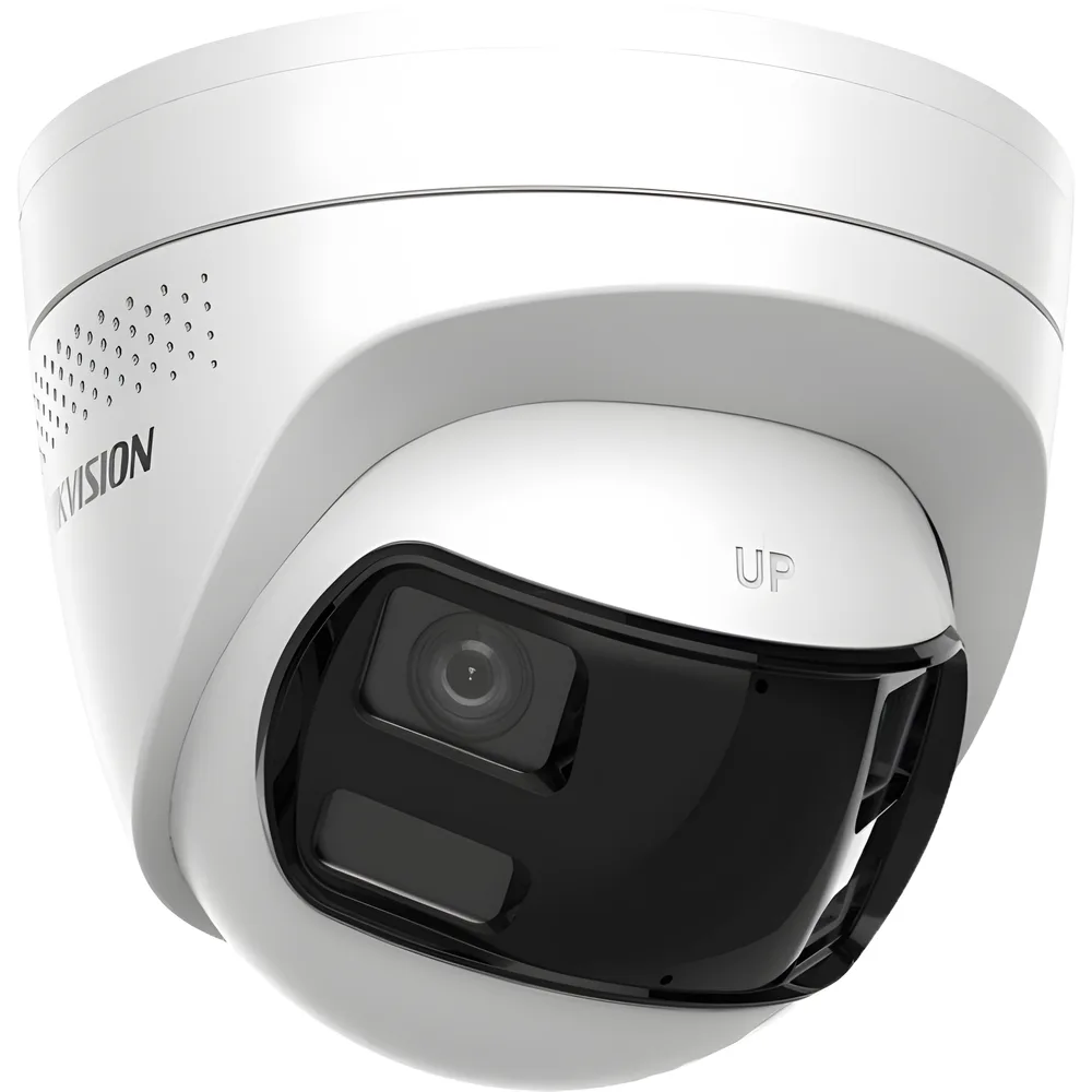 [PROTECCIÓN ACTIVA] Turret IP 6Megapixel / 2 Lentes de 2.8 mm (Imagen Panorámica 180°) / 30 mts IR / Exterior IP67 / Luz Intermitente y Alerta de Audio / Audio Bidireccional / ACUSENSE / WDR 120 dB / Micro SD – vista 2