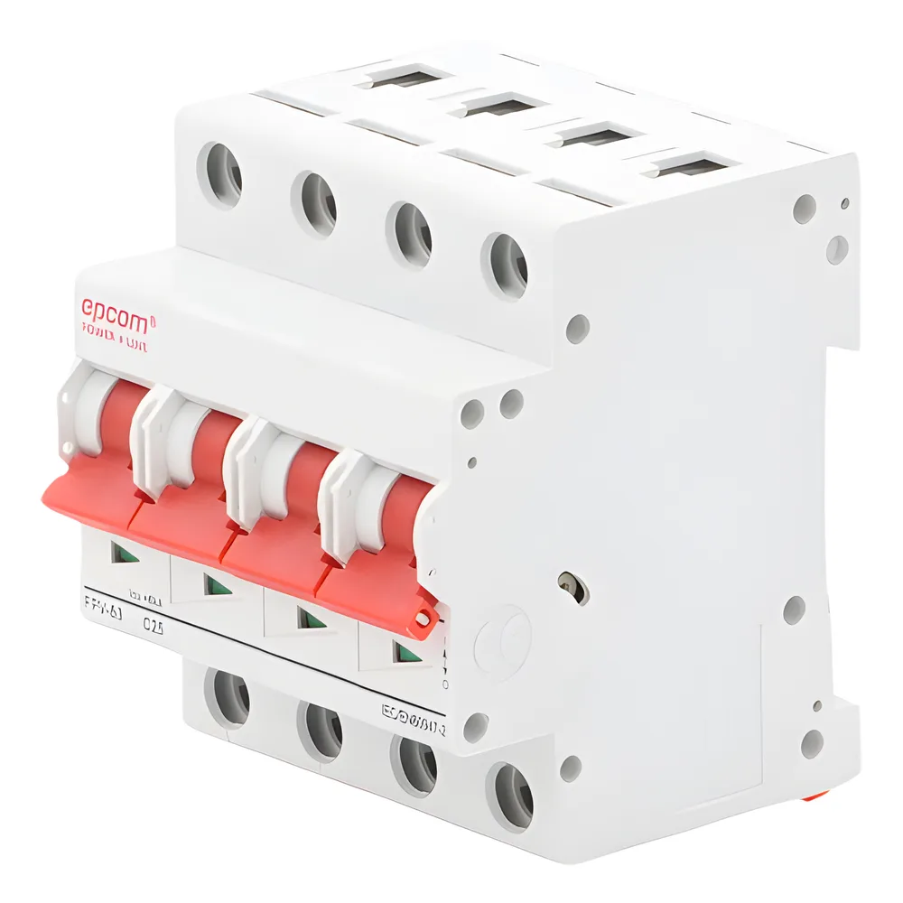 Protección Térmica/ Interruptor 4P, 25A,  Corriente Directa  1000 Vcc para Aplicación Fotovoltaica Montaje Riel DIN – vista 2