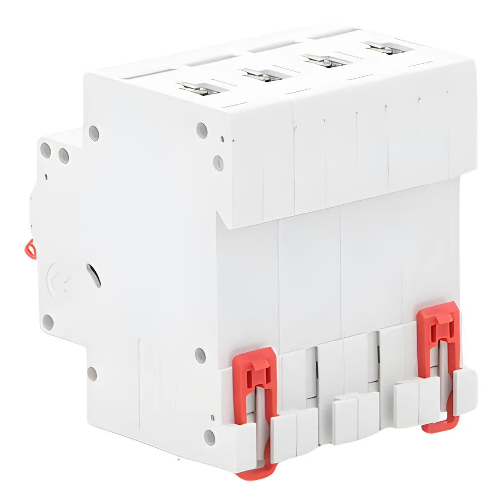 Protección Térmica/ Interruptor 4P, 25A,  Corriente Directa  1000 Vcc para Aplicación Fotovoltaica Montaje Riel DIN – vista 4