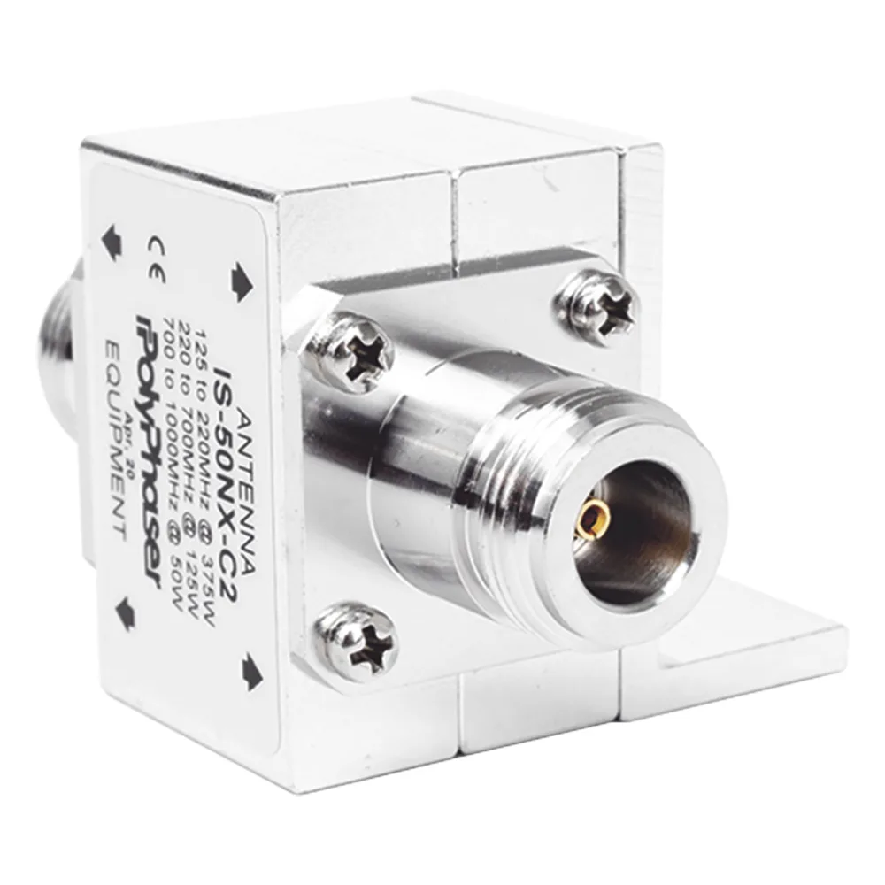 Protector Coaxial RF / 125-1000 MHz / 50 &Omega; / Conectores N Hembra / Ceja Lateral / 50 kA – vista 3