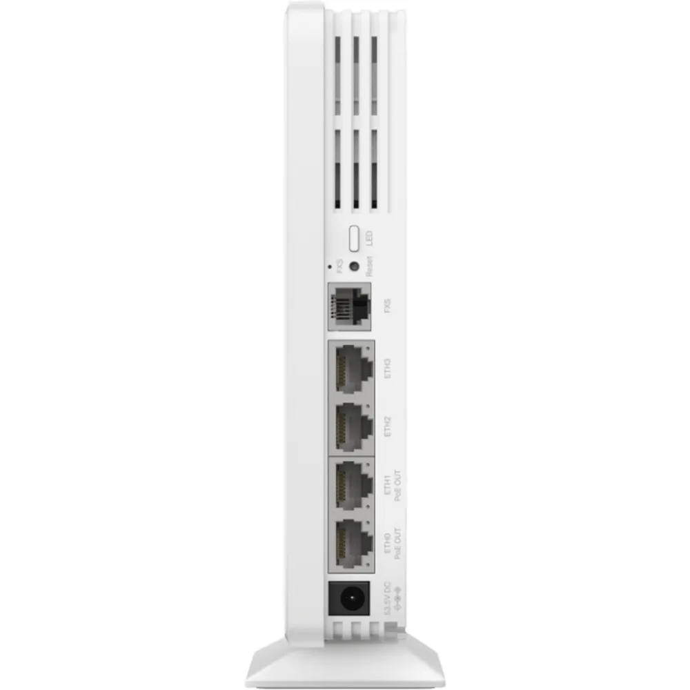 Punto de Acceso GPON Omada / Wi-Fi 6 AX3000 / 3.0 Gbps /1 puerto GPON / 1 Puerto FXS / 4 Puertos 10/100/1000 RJ45 / Mesh Omada / Configuración por Controlador o Stand-Alone / Para Montaje en Escritorio-Pared – vista 2