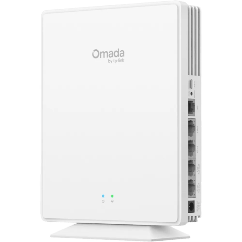 Punto de Acceso GPON Omada / Wi-Fi 6 AX3000 / 3.0 Gbps /1 puerto GPON / 1 Puerto FXS / 4 Puertos 10/100/1000 RJ45 / Mesh Omada / Configuración por Controlador o Stand-Alone / Para Montaje en Escritorio-Pared – vista 3