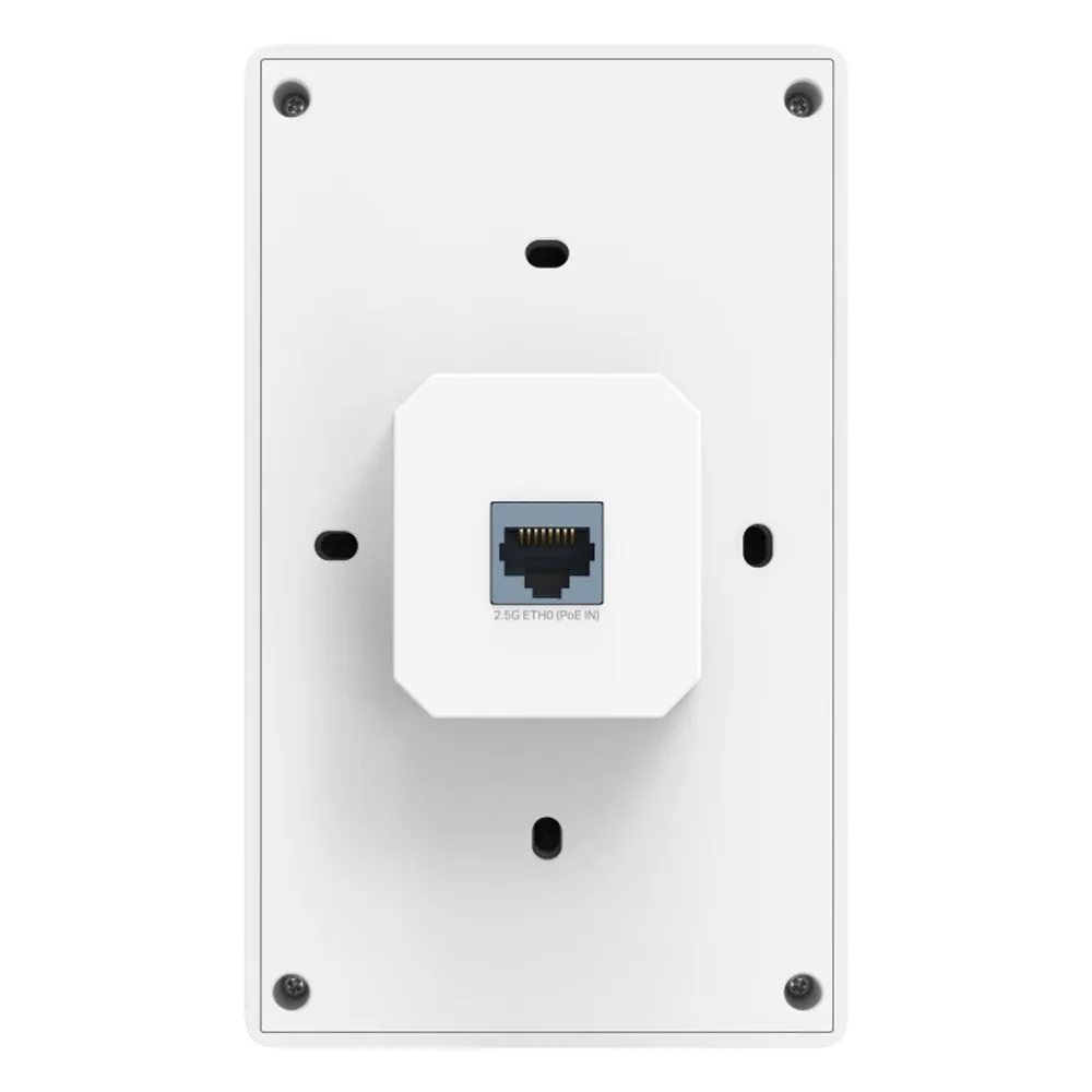 Punto de Acceso Omada / Wi-Fi 7 BE3600 MU-MIMO 2x2 / 1 Puerto Entrada 2.5 Gbps PoE ++ / 1 Puerto 2.5 Gbps PoE pass-through / 2 Puertos 1 Gbps / Mesh Omada / Operaciones Multiencale (MLO) / Configuración por Controlador o Stand-Alone / Para Montaje – vista 4