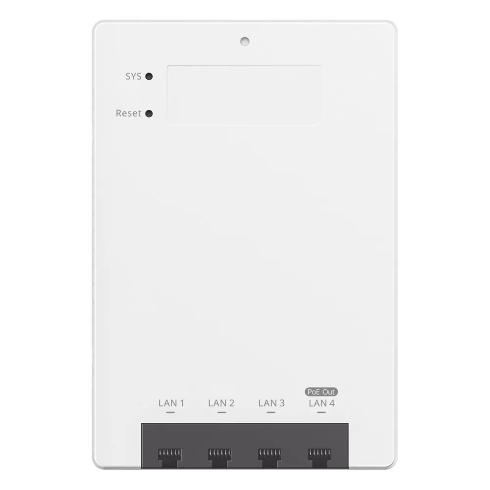 Punto de Acceso Wi-Fi 7 de Pared para Hotel u Oficina / BE3600 / Hasta 512 Usuarios / 1 Puerto 2.5G WAN PoE In + 3 LAN Gigabit + PoE Out / 802.11be / Gestión Cloud – vista 2