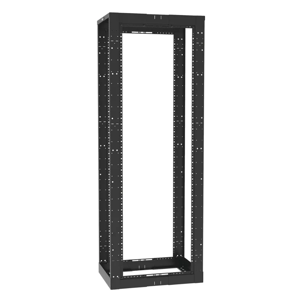 Rack de Cuatro Postes Estándar de 19", Rieles Roscados #12-24, Profundidad Ajustable de 23 a 42 in, 45 Unidades de Rack, Color Negro – vista 2