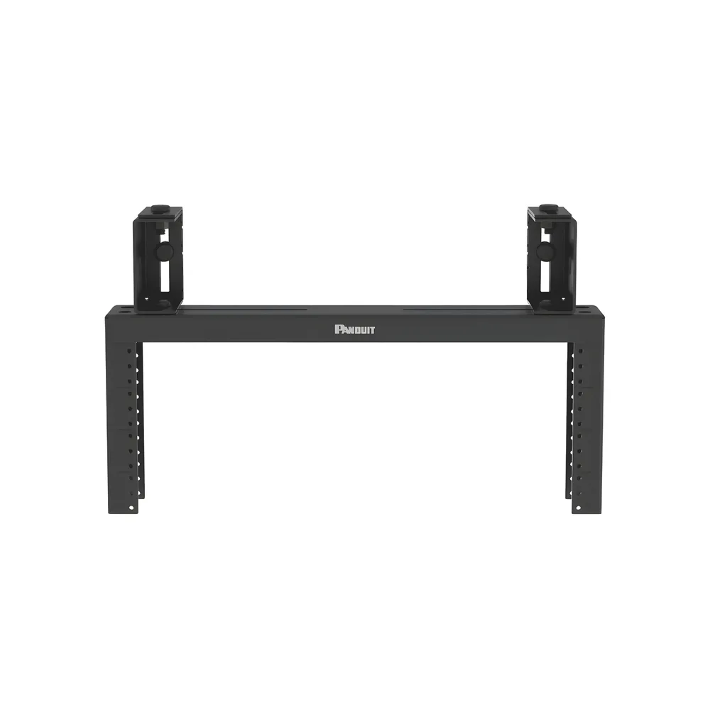 Rack de Distribución Aéreo de 2 Postes PanZone®, Rieles Roscados #12-24, de 4 UR, Color Negro – vista 2