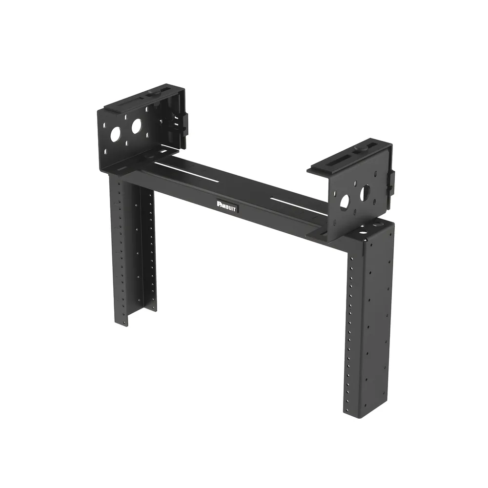Rack de Distribución Aéreo de 2 Postes PanZone®, Rieles Roscados #12-24, de 6 UR, Color Negro – vista 4