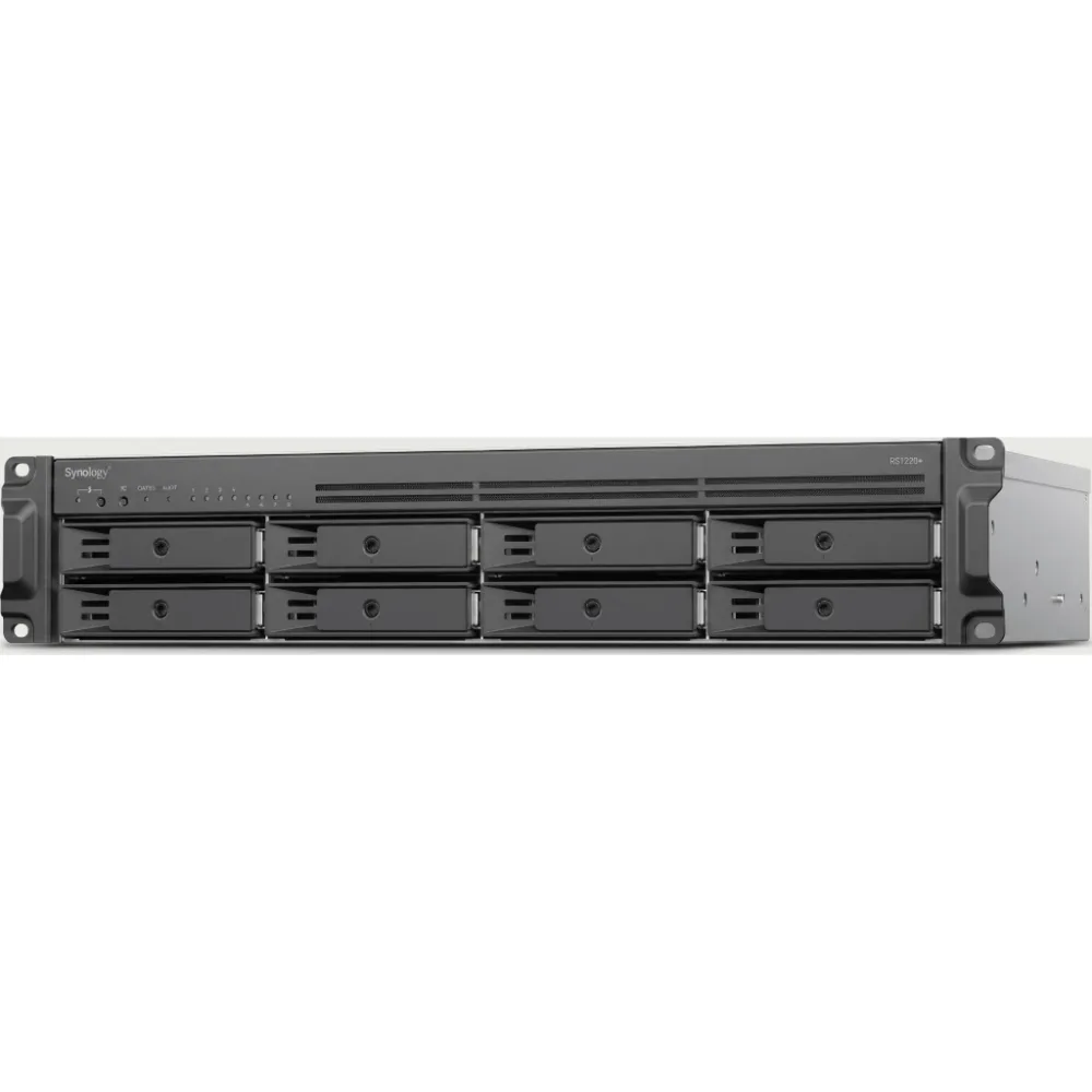 Rack NAS 2U / 8 Bahías / AMD Ryzen V1500B 2.2 GHz / 2.5GbE / M.2 NVMe / Escalable a 12 Bahías