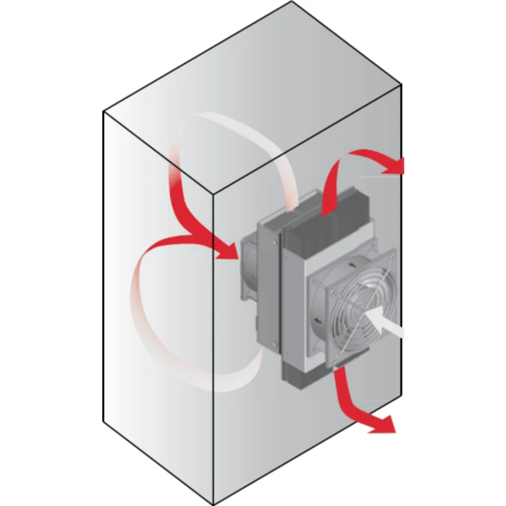 Refrigerador Termoeléctrico / 48V DC / 166W (567 BTU/h) / Interiores y exteriores / Efecto Peltier / Enfriamiento y Calentamiento / Sin Refrigerantes / Montaje Vertical y Horizontal / Rango -40°C a 55°C – vista 3