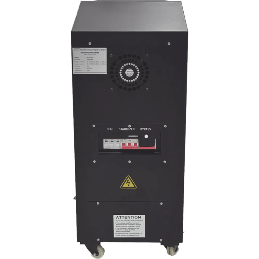 Regulador de Voltaje Industrial Trifásico 30 kVA/24 kW 220/110 V / Entrada 220 ±20% Vca / Estabilización de ±2% – vista 5