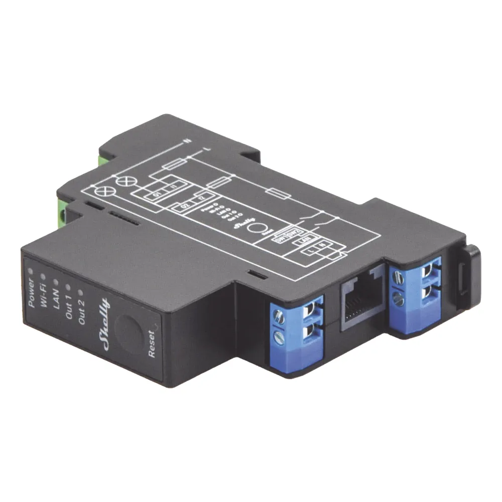 Relevador inalámbrico inteligente WIFI y Ethernet / Industrial y residencial / Hasta 16A / 2 canales