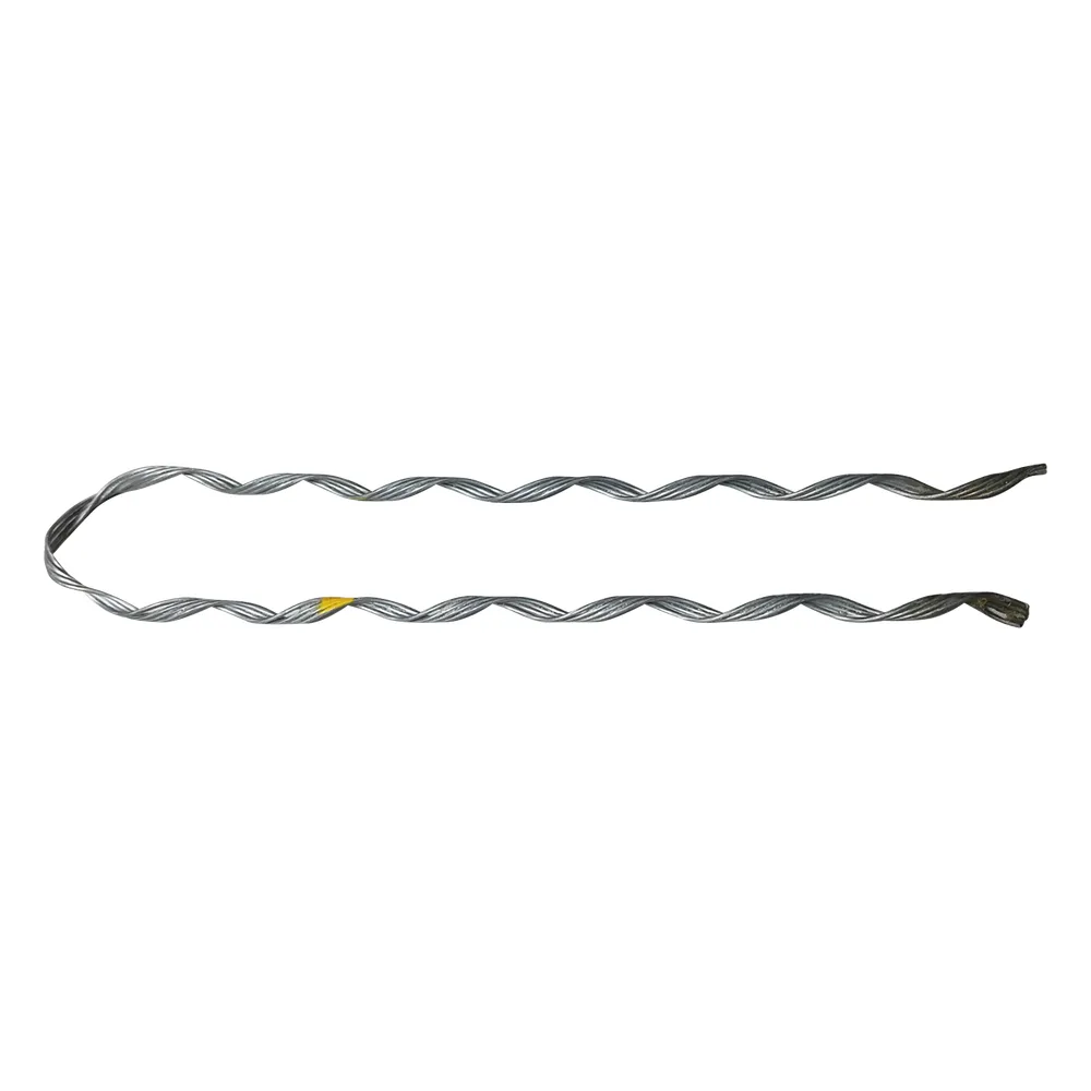 Remate Preformado de Acero Galvanizado para fibra Mini-ADSS, Diámetros 6-7 mm (Estructura de 4 hilos con Polvo Abrasivo)
